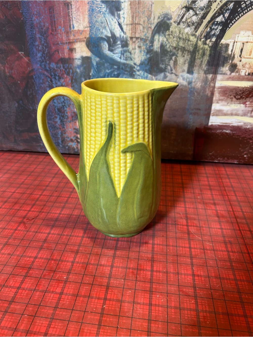 Vintage Shawnee Pottery USA Glazed Corn Pitcher